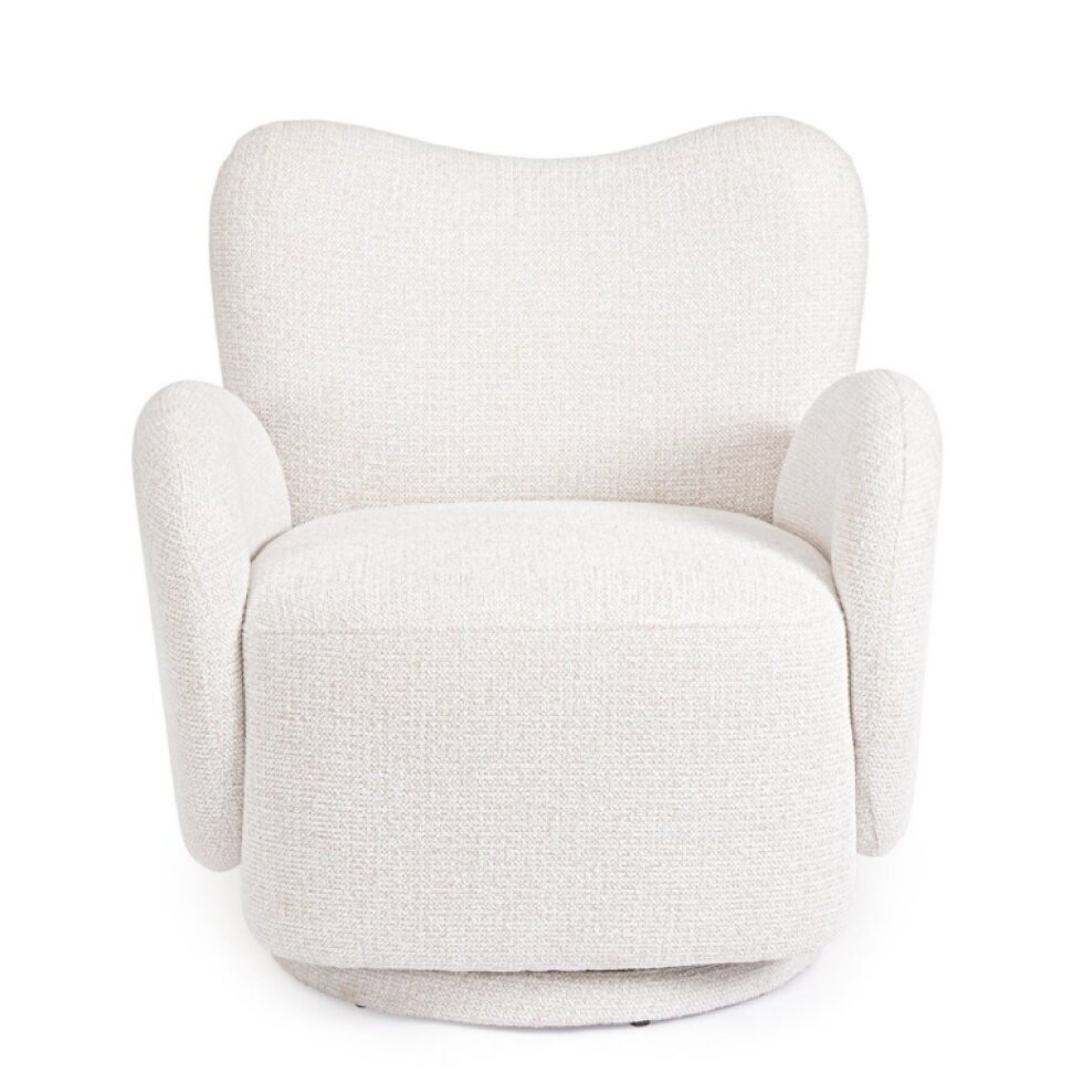 Otočné křeslo HARPER bílé