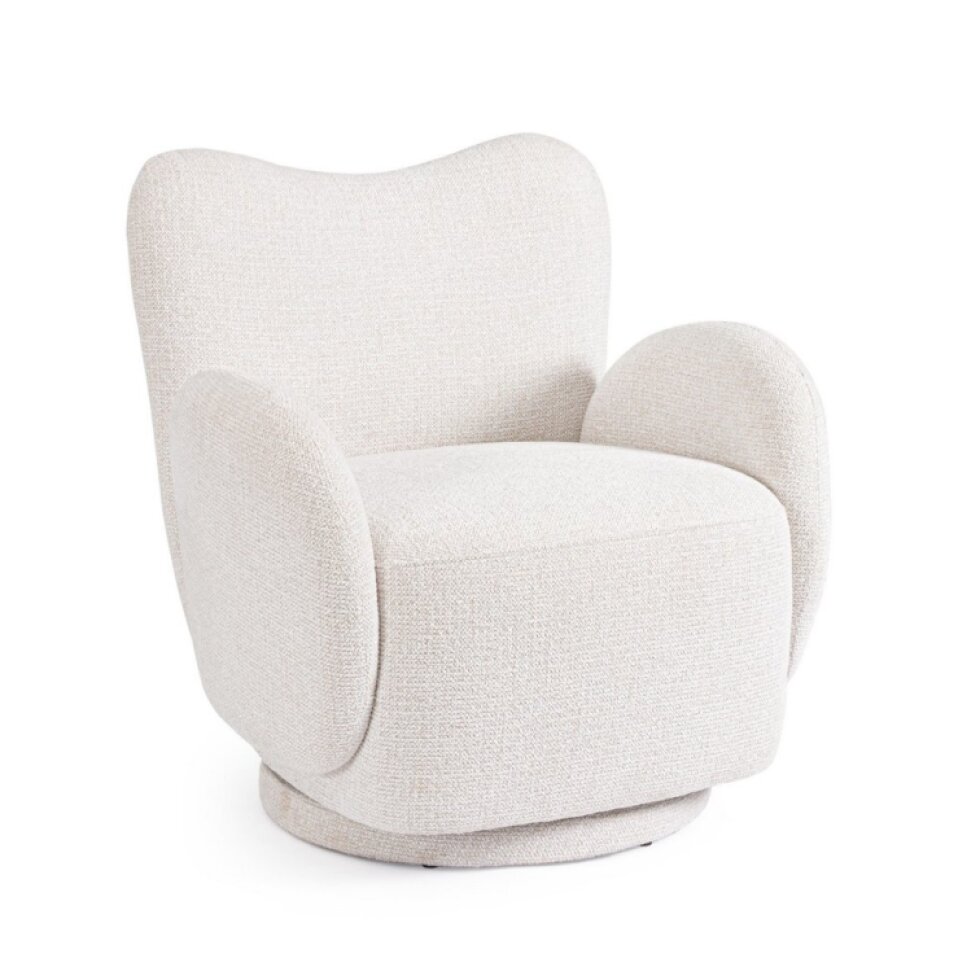 Otočné křeslo HARPER bílé