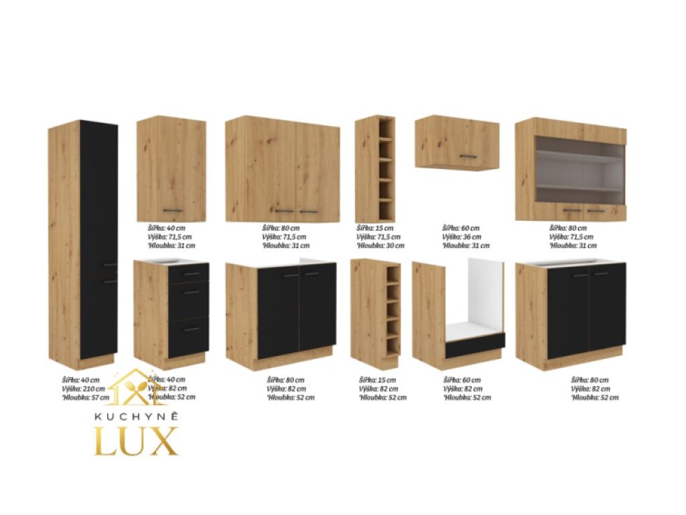 Stylová kuchyňská linka Modena 1 - Moderní design 315 cm