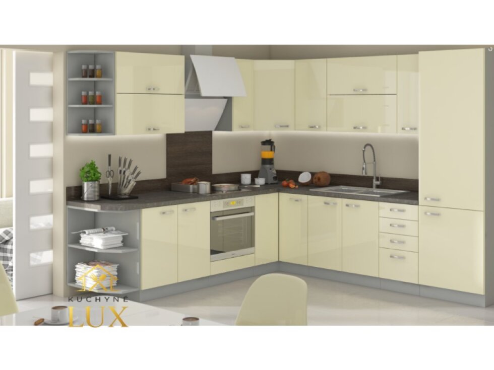 Rohová kuchyňská linka Karmen 1 - Moderní, 260 x 270 cm