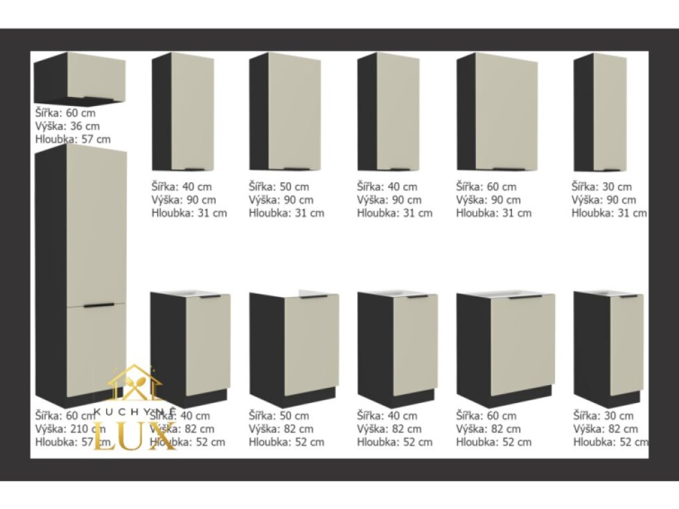 Kuchyňská linka Arona 5 - 280 cm, Moderní a Elegantní Design
