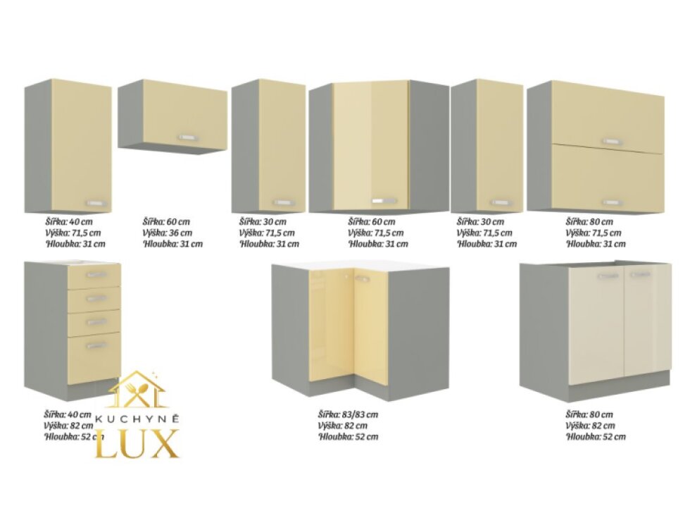 Rohová kuchyňská linka Karmen 6 - Moderní design 190x170 cm