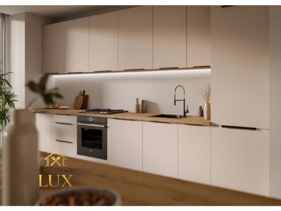 Kuchyňská linka Solea 5 - 390 cm, Moderní Design, Dub Artisan/Kašmír