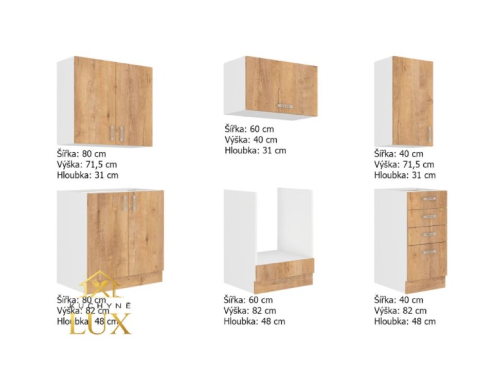 Kuchyňská Linka Sára Lefkas 180 cm - Moderní Design a Variabilita