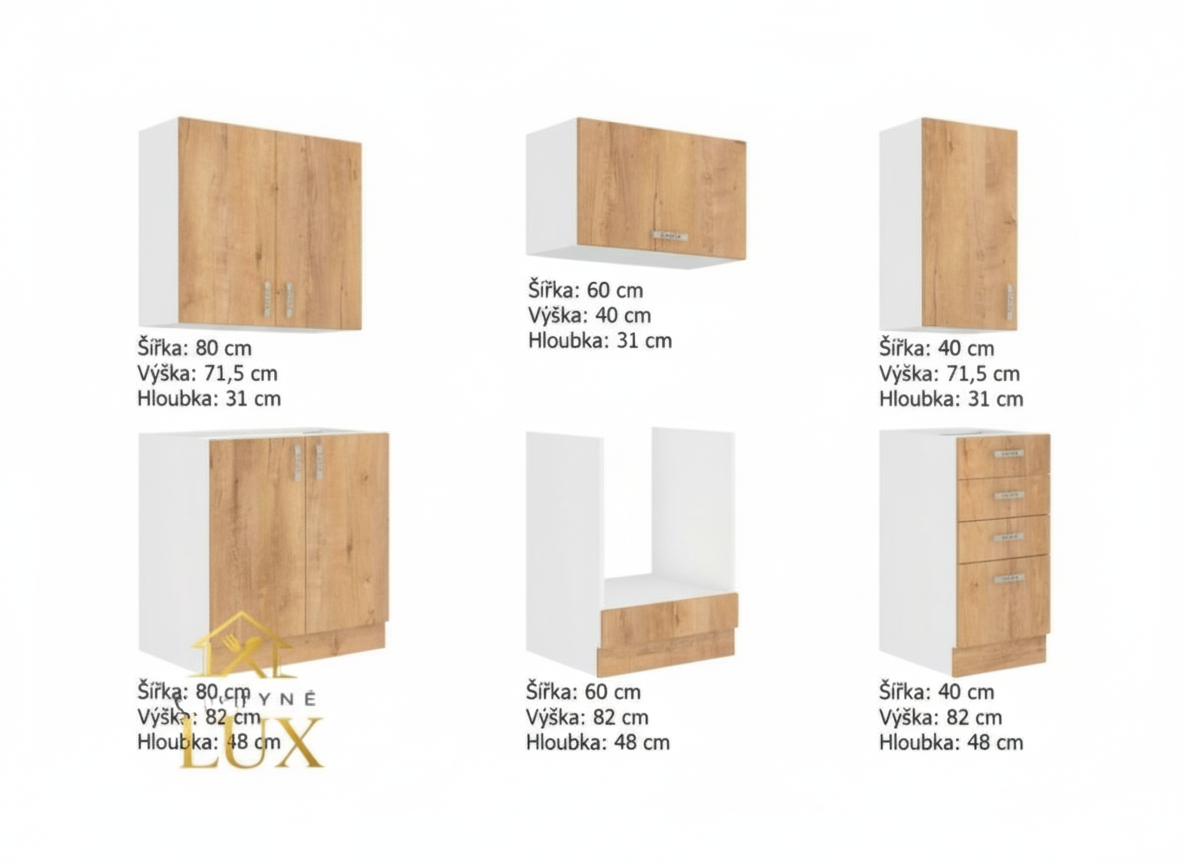 Kuchyňská Linka Sára Lefkas 180 cm - Moderní Design a Variabilita