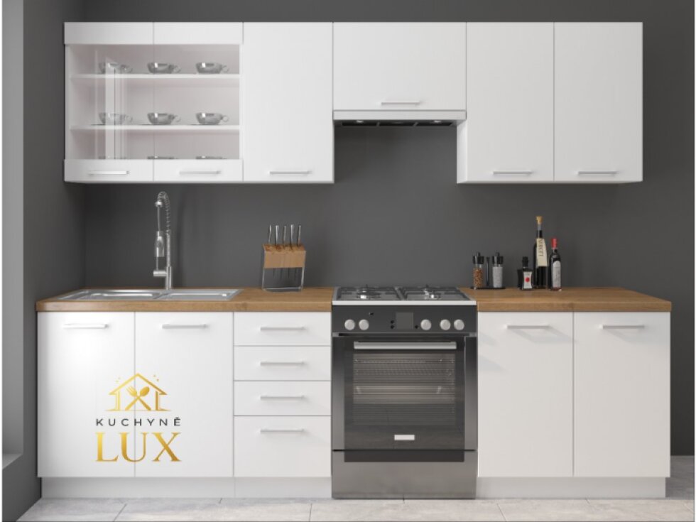 Kuchyňská linka Eko 2 - Moderní bílá, 260 cm