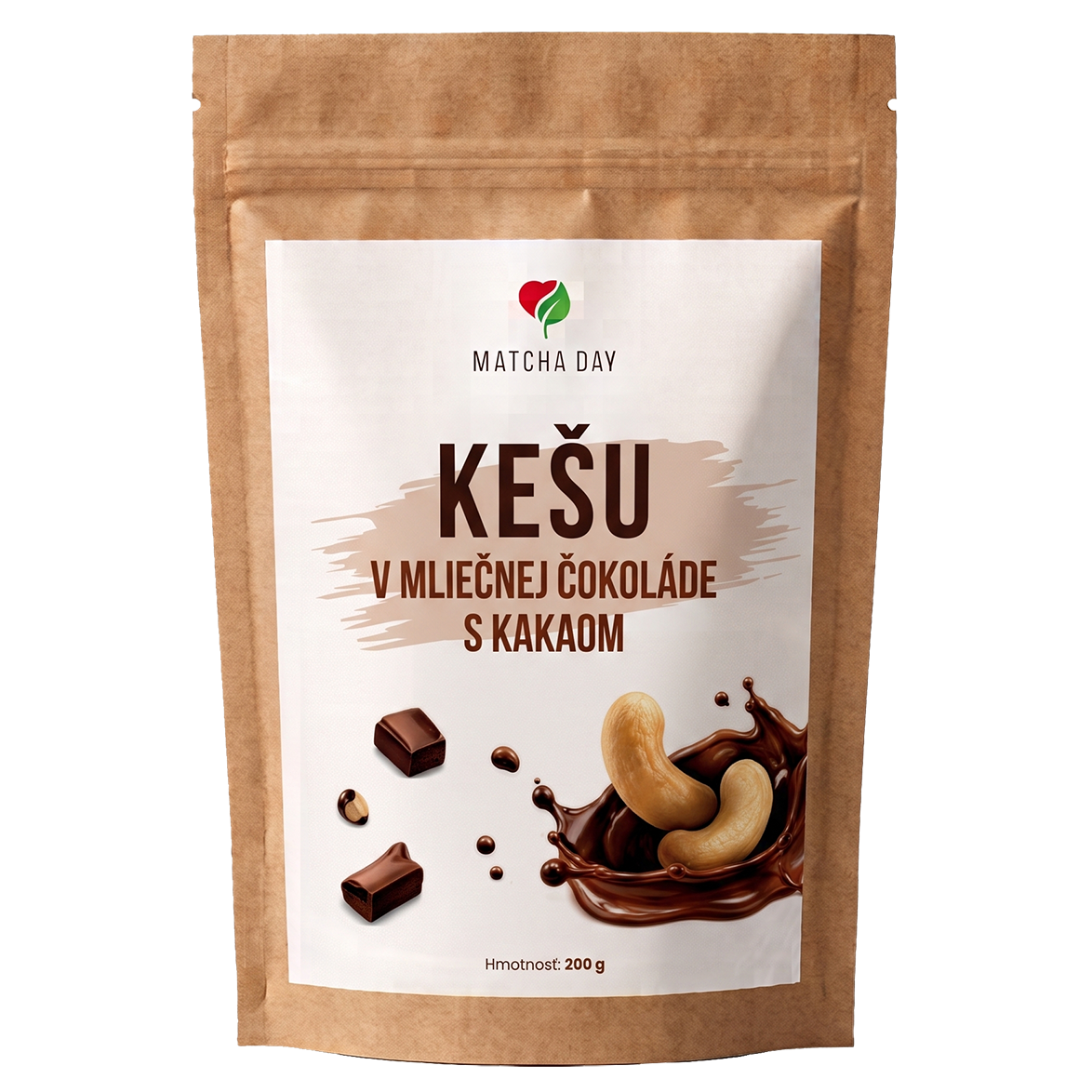 Kešu v mliečnej čokoláde s kakaom 200g