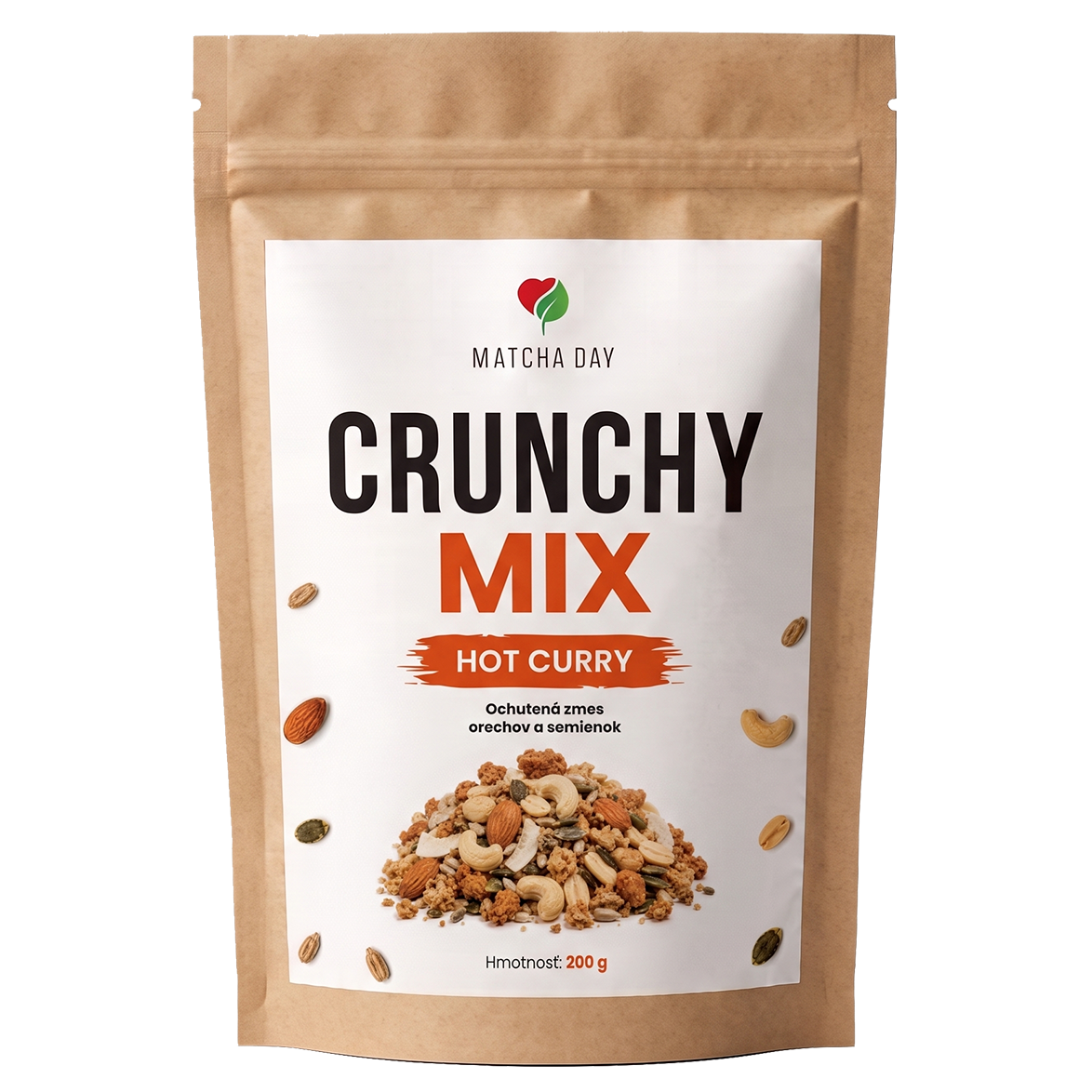 Crunchy Mix – Hot curry zmes orechov a semienok 200g
