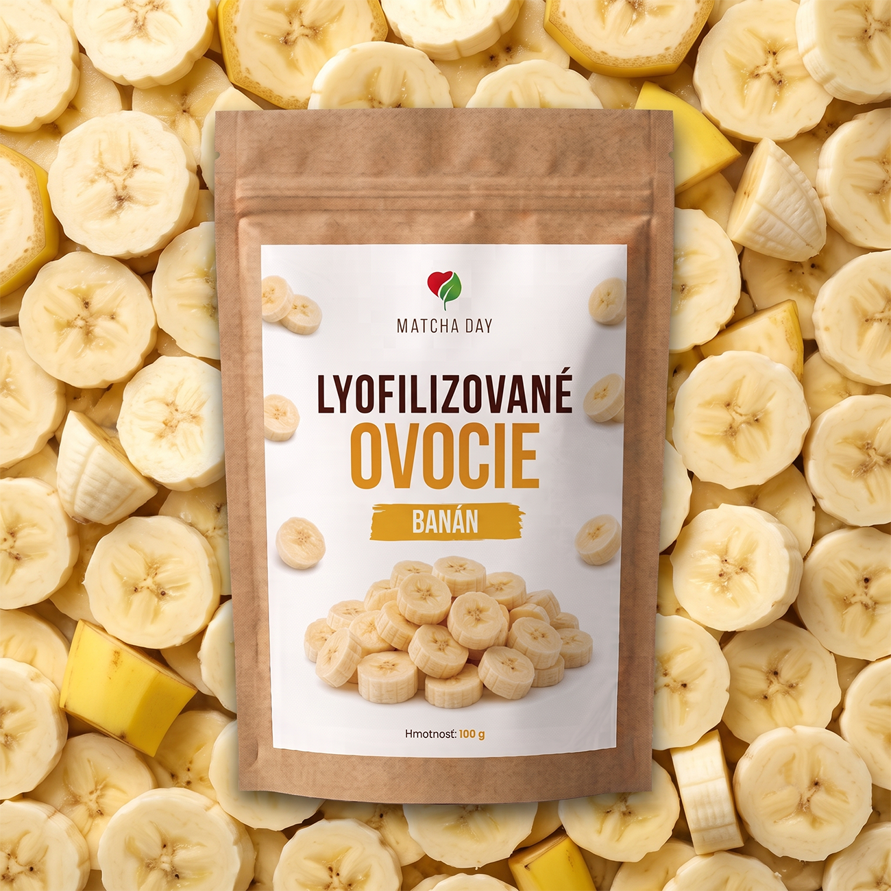 Lyofilizovaný banán 100g (plátky)