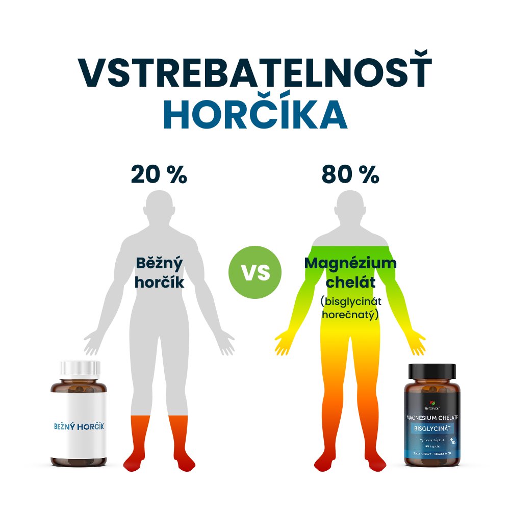 Magnézium chelát (bisglycinát) + B6 - 90 kapsúl