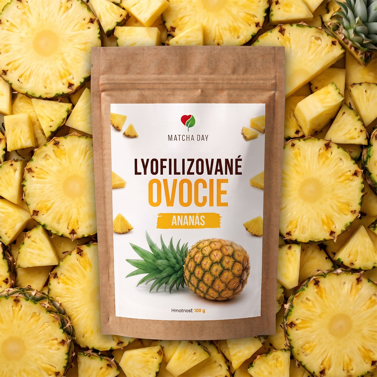 Lyofilizovaný ananás 100g (kúsky)