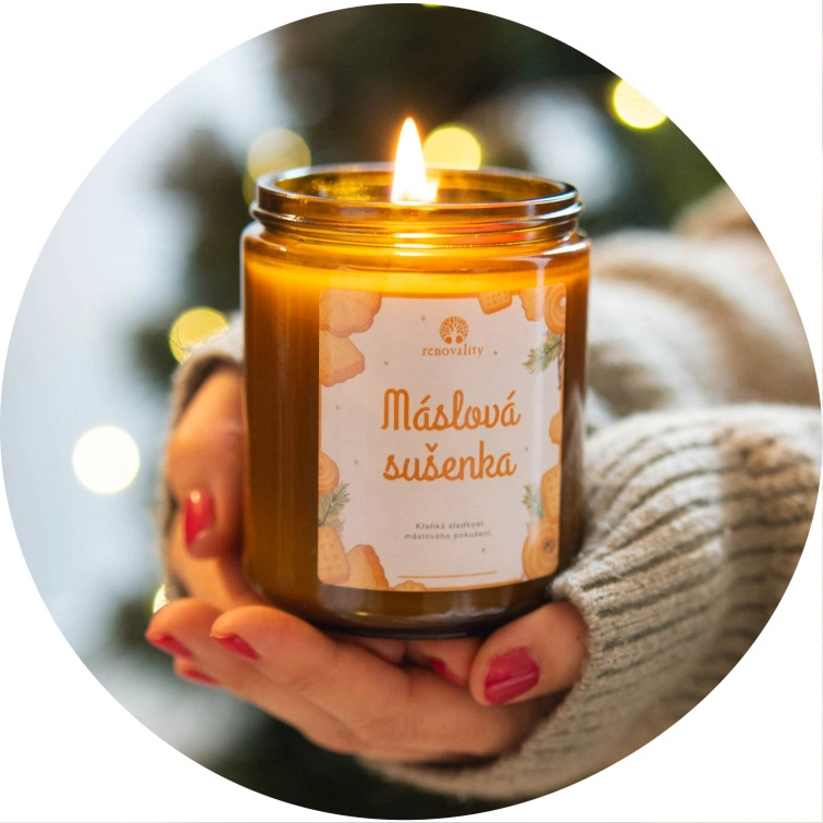 Maslová sušienka - sójová sviečka 250 ml