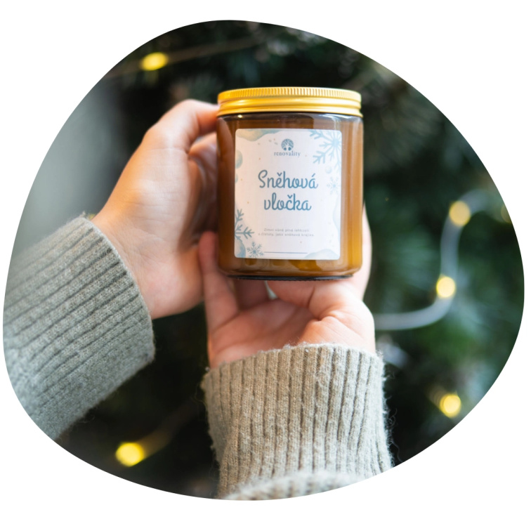 Snehová vločka - sójová sviečka 250 ml