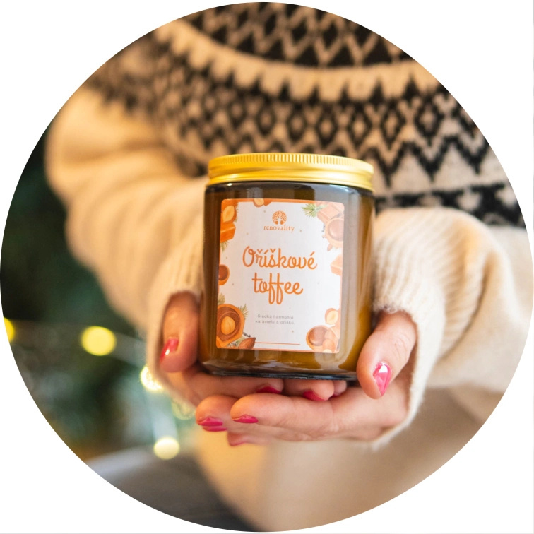 Orieškové Toffee - sójová sviečka 250 ml