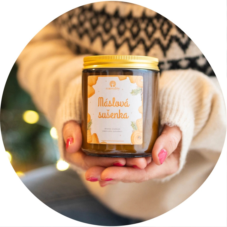 Maslová sušienka - sójová sviečka 250 ml