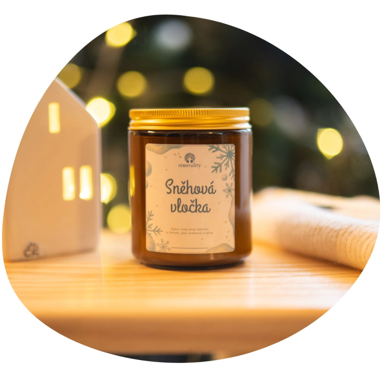 Snehová vločka - sójová sviečka 250 ml