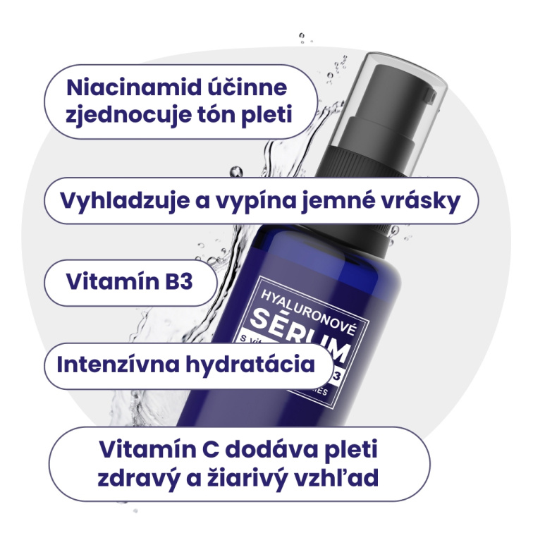 Hyaluronové sérum s vitamínom C a B3 30ml airless
