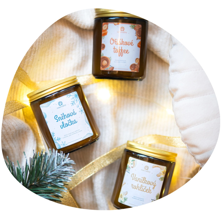 Snehová vločka - sójová sviečka 250 ml