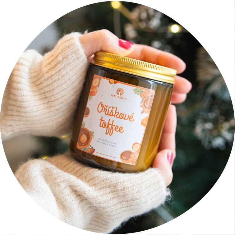 Orieškové Toffee - sójová sviečka 250 ml