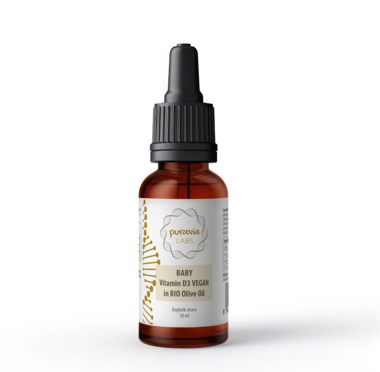 Vitamín D3 VEGAN pre deti v olivovom oleji, 30 ml