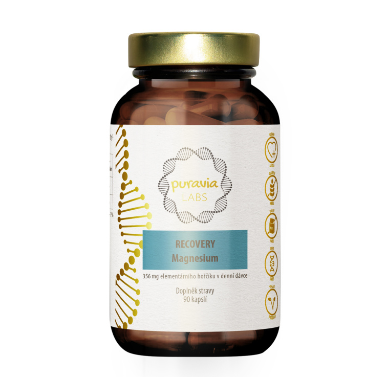 Magnesium Recovery - hořčík bisglycinát, 90 kapslí