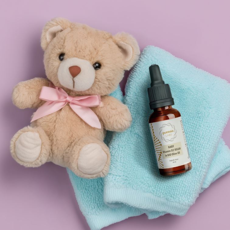 Vitamín D3 VEGAN pre deti v olivovom oleji, 30 ml