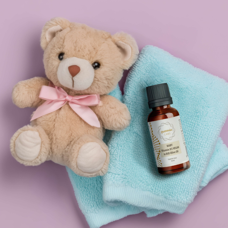 Vitamín D3 VEGAN pro děti v olivovém oleji, 30 ml