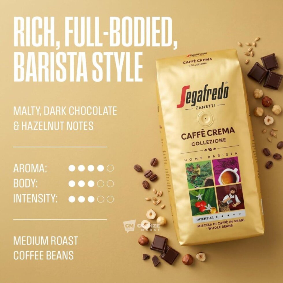 Segafredo Caffè Crema Collezione - Zrnková káva 1 kg