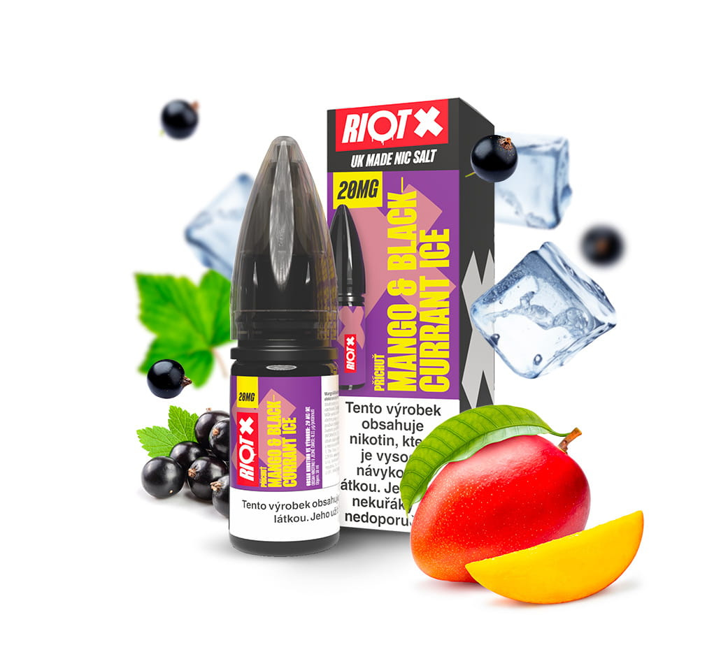 E-liquid RIOT X SALT Mango & Blackcurrant Ice
