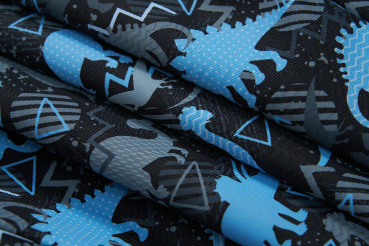 Chlapecká podzimní bunda s fleecem, dinosauři B2561, černá