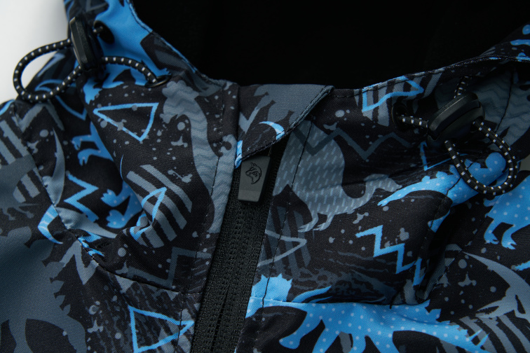 Chlapecká podzimní bunda s fleecem, dinosauři B2561, černá