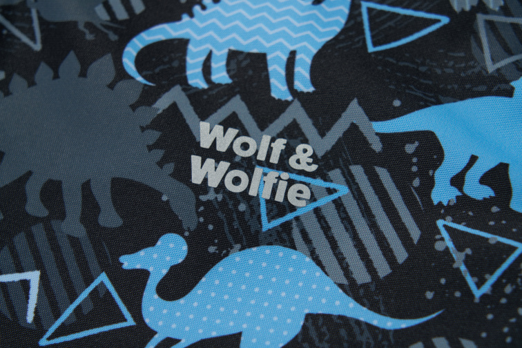 Chlapecká podzimní bunda s fleecem, dinosauři B2561, černá