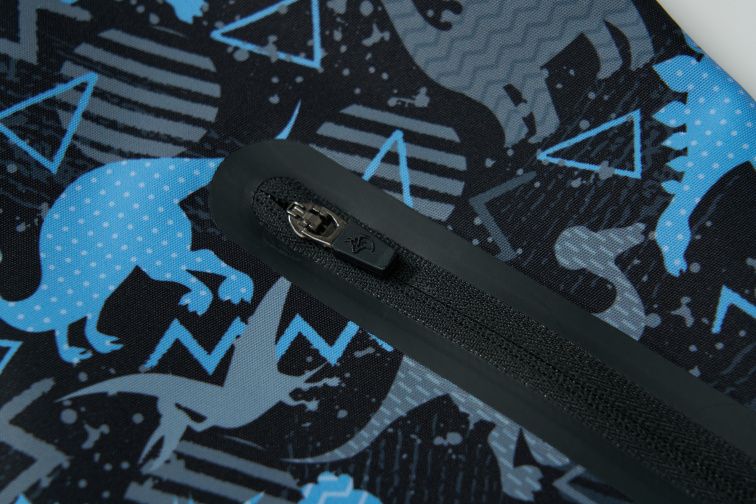 Chlapecká podzimní bunda s fleecem, dinosauři B2561, černá