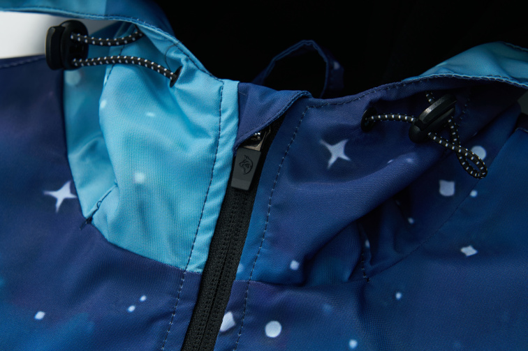 Chlapecká podzimní bunda s fleecem, les B2562, modrá