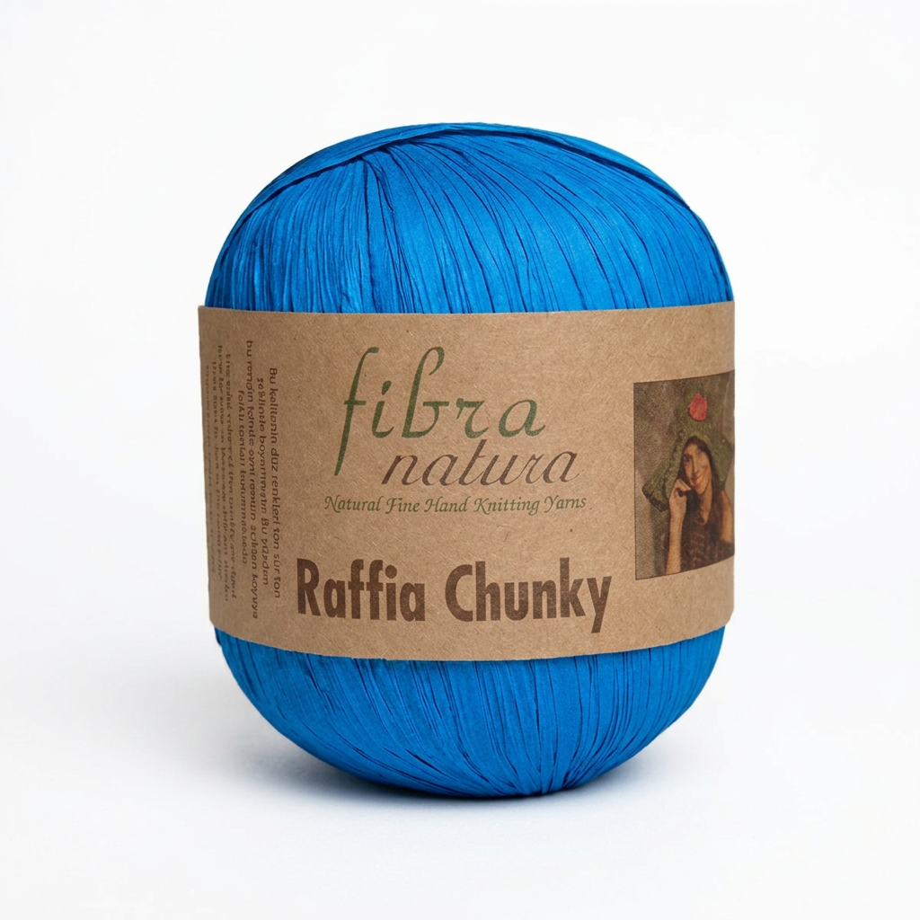 Raffia Chunky 114-36 azurová