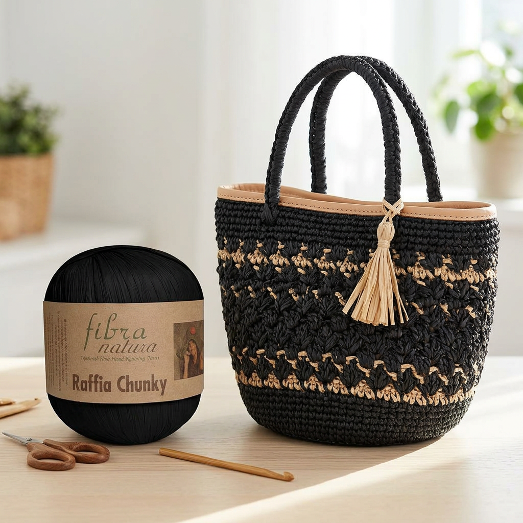 Raffia Chunky 114-22 černá