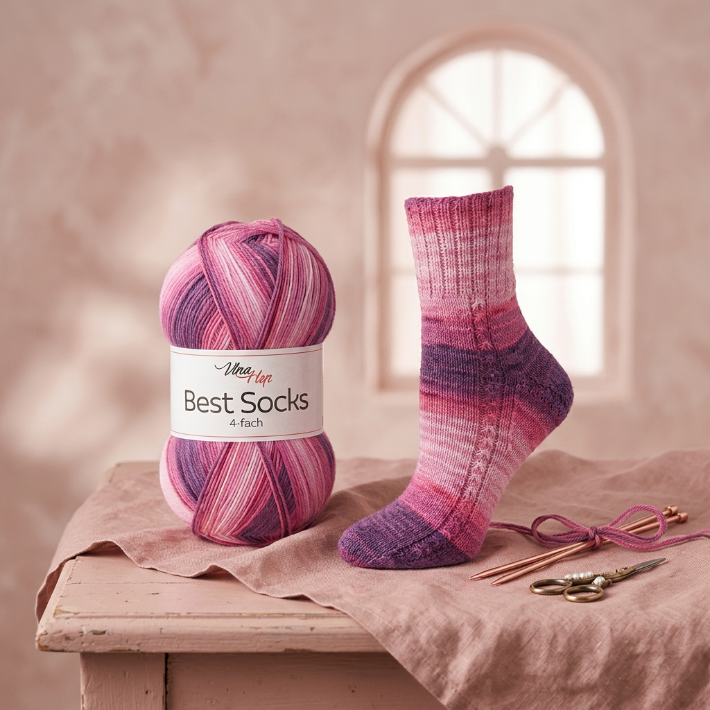 příze Best Socks 7406 variace růžové