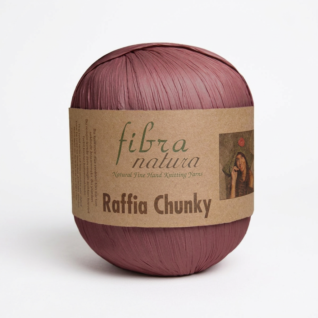 Raffia Chunky 114-07 tmavá starorůžová
