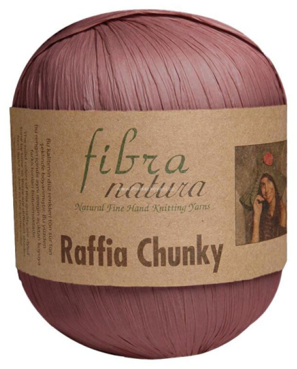 Raffia Chunky 114-07 tmavá starorůžová