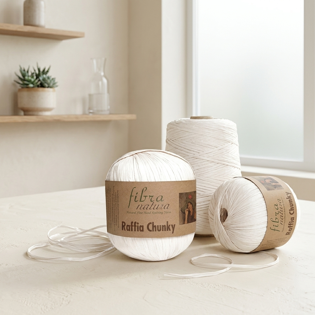 Raffia Chunky 114-02 smetanová