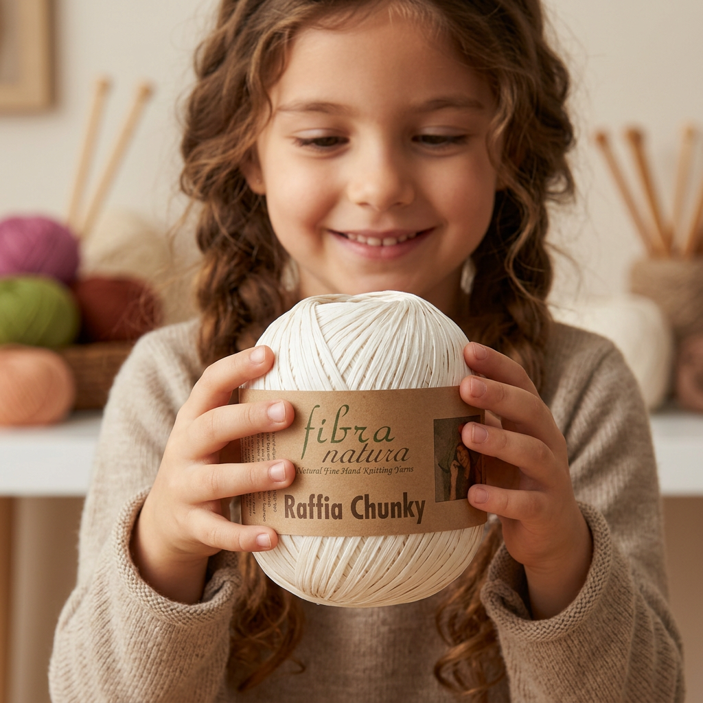 Raffia Chunky 114-02 smetanová