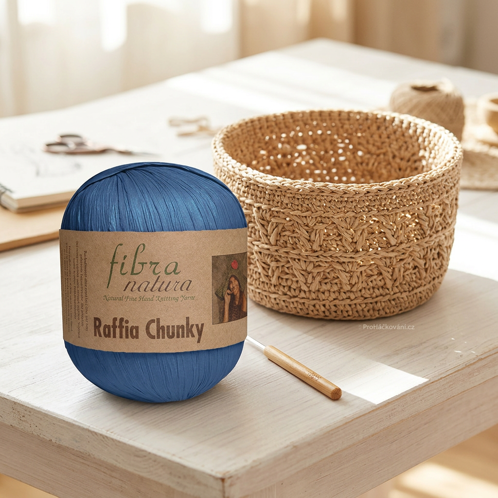 Raffia Chunky 114-13 tmavě modrá