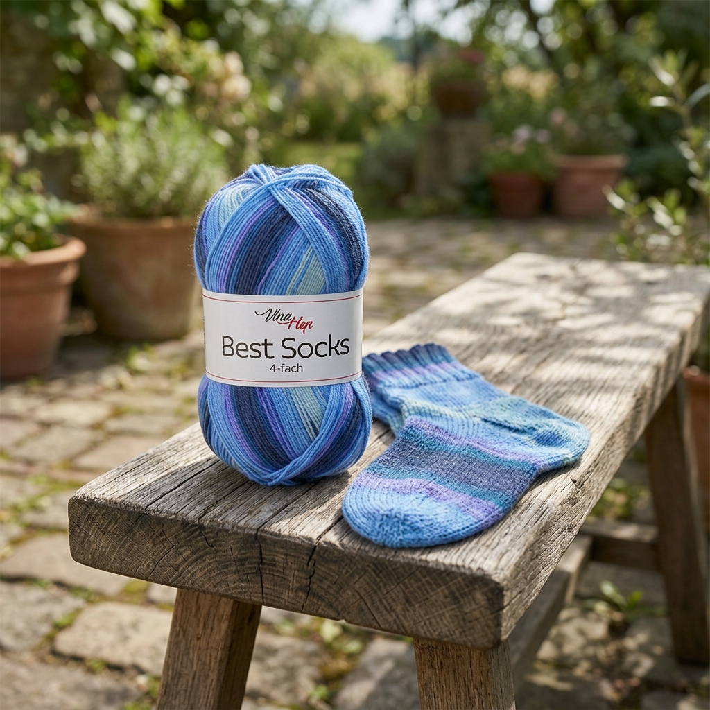 příze Best Socks 7408 temně modrá, modrá