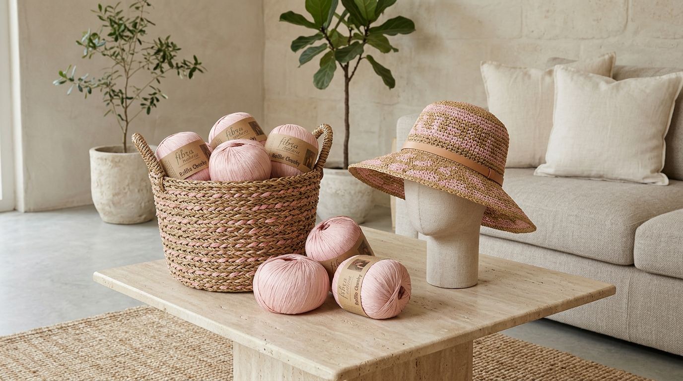 Raffia Chunky 114-04 starorůžová