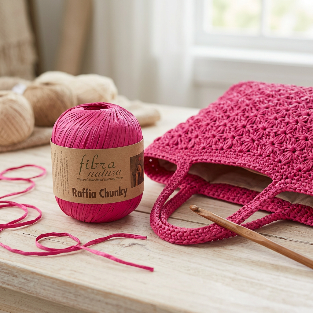 Raffia Chunky 114-33 fuchsiová