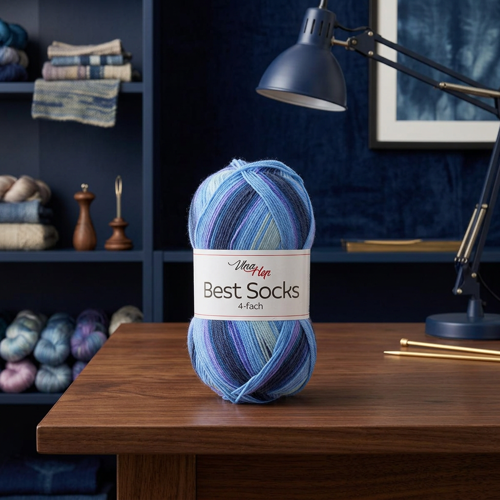 příze Best Socks 7408 temně modrá, modrá