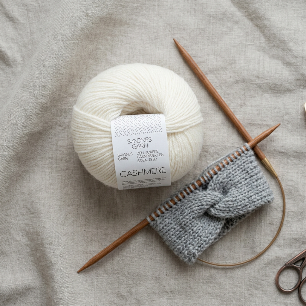 příze Cashmere 1002 přírodní bílá