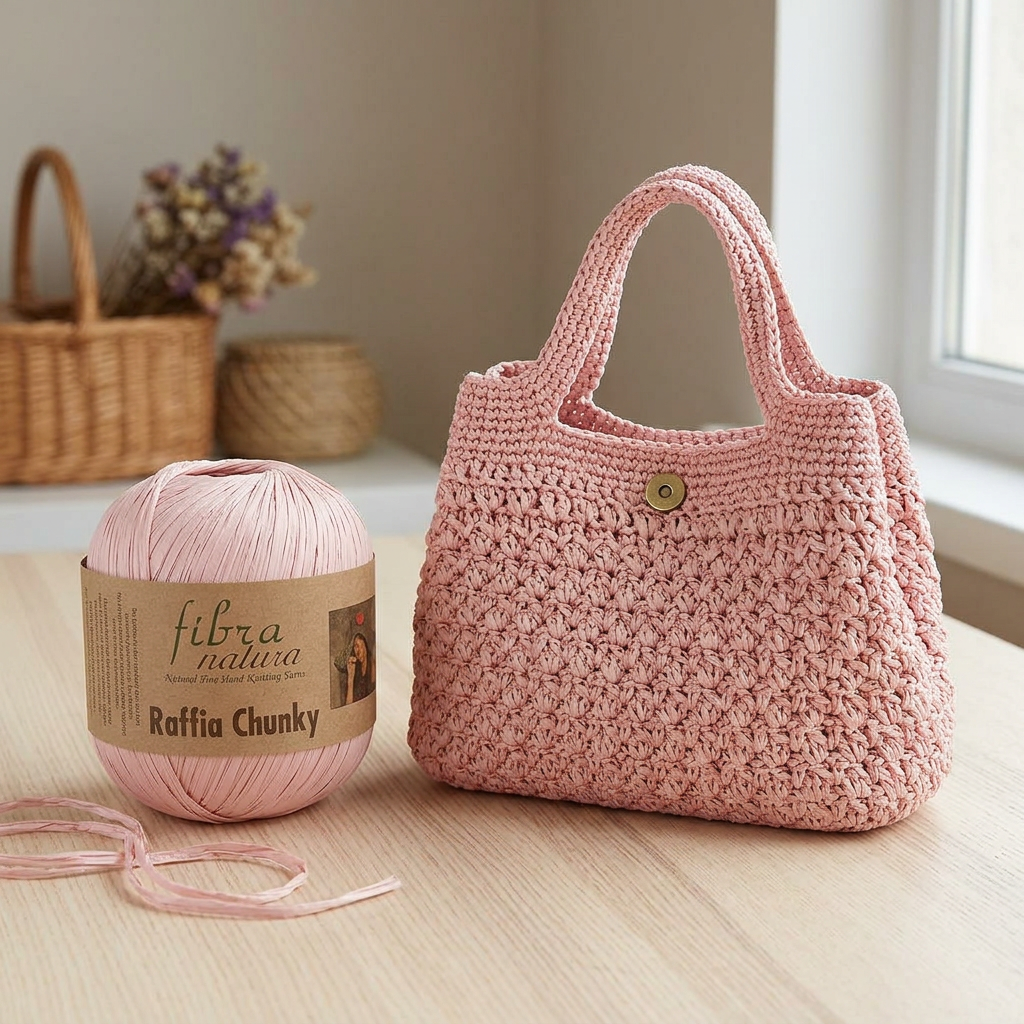 Raffia Chunky 114-04 starorůžová