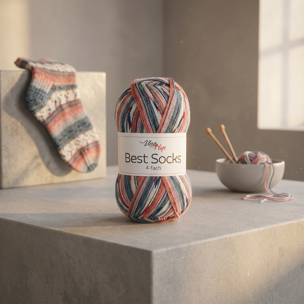 příze Best Socks 7382 odstíny šedé, cihlová
