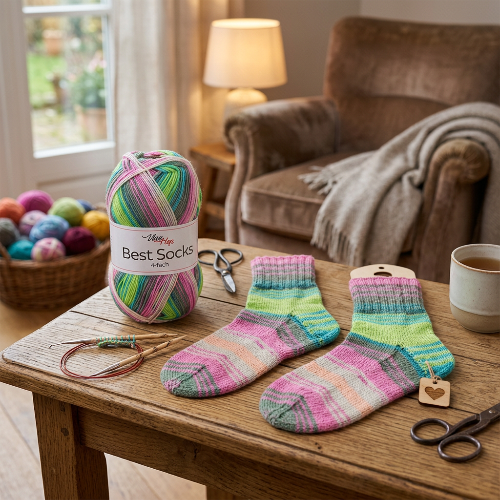 příze Best Socks 7411 šedá, růžová, meruňková